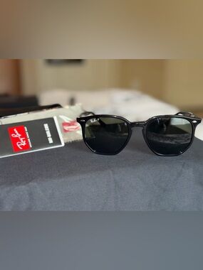Ray-Ban’s Black Irregular Polarized Sunglasses